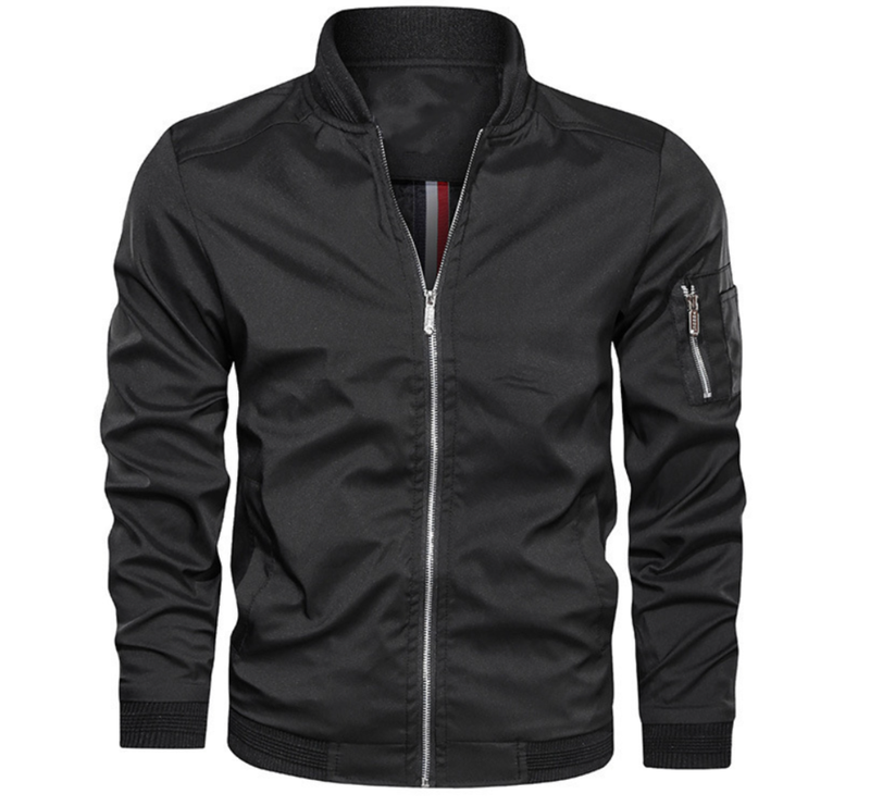 Bomber Jacket for Men - Slim Fit Utility Pocket - Image 1