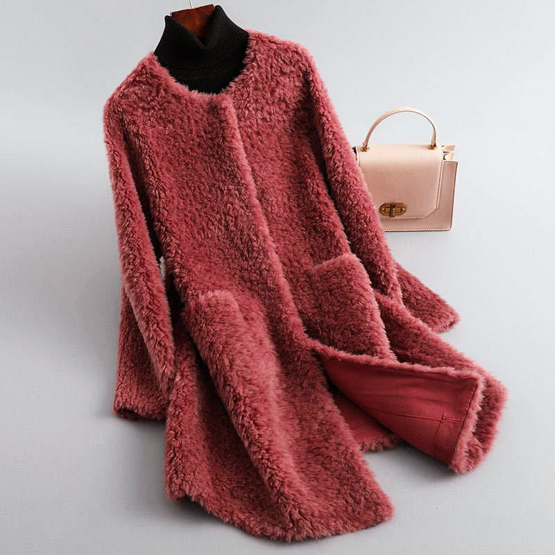 Relaxed Fit Long Coat for Women - Open Front - Image 3