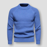 Textured Mock Neck Sweater for Men - Raglan Sleeve - Image 1