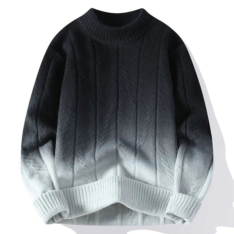 Ombre Sweater for Men - Ribbed Knit - Image 3