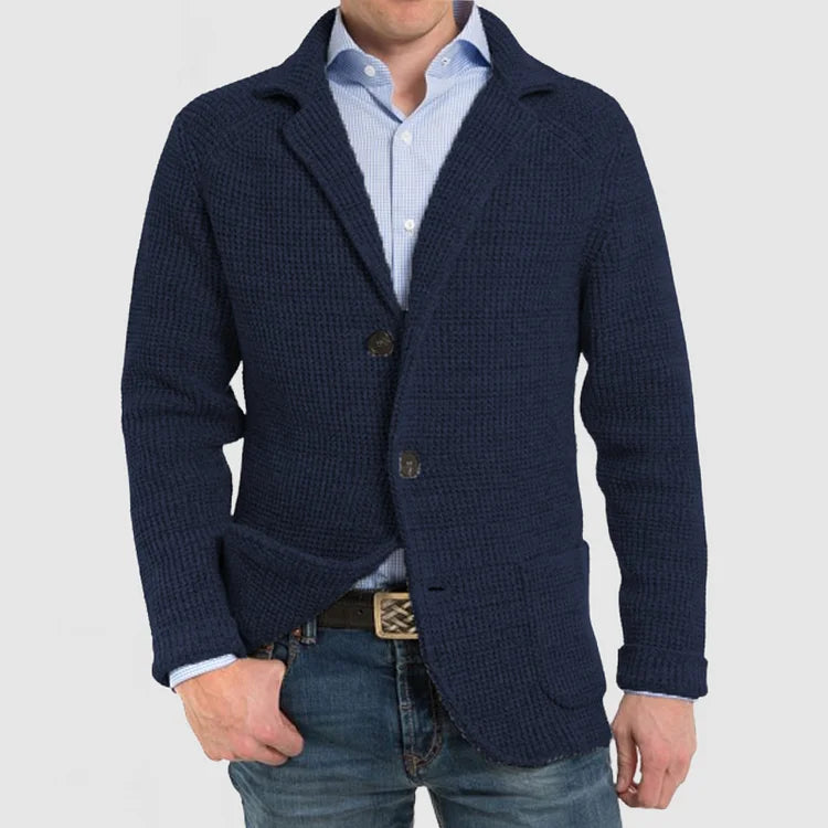 Knitted Jacket for Men - Two-Button - Image 2