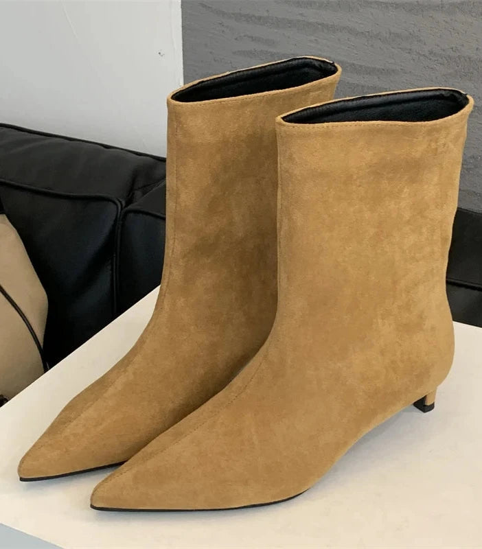 Ankle Boots for Women - Pointed Toe - Image 1