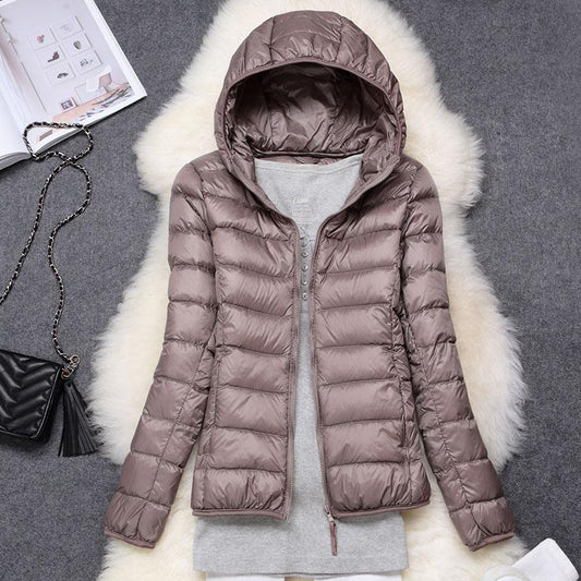 Puffer Jacket for Women - Hooded - Image 1