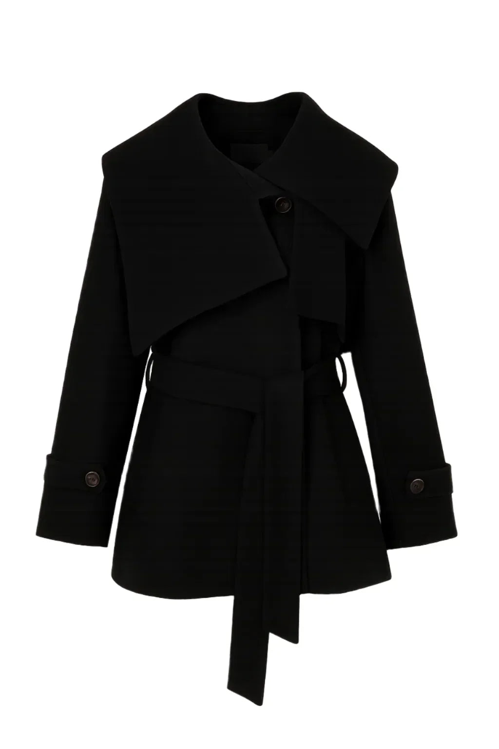 Collared Jacket for Women - Belted - Image 2