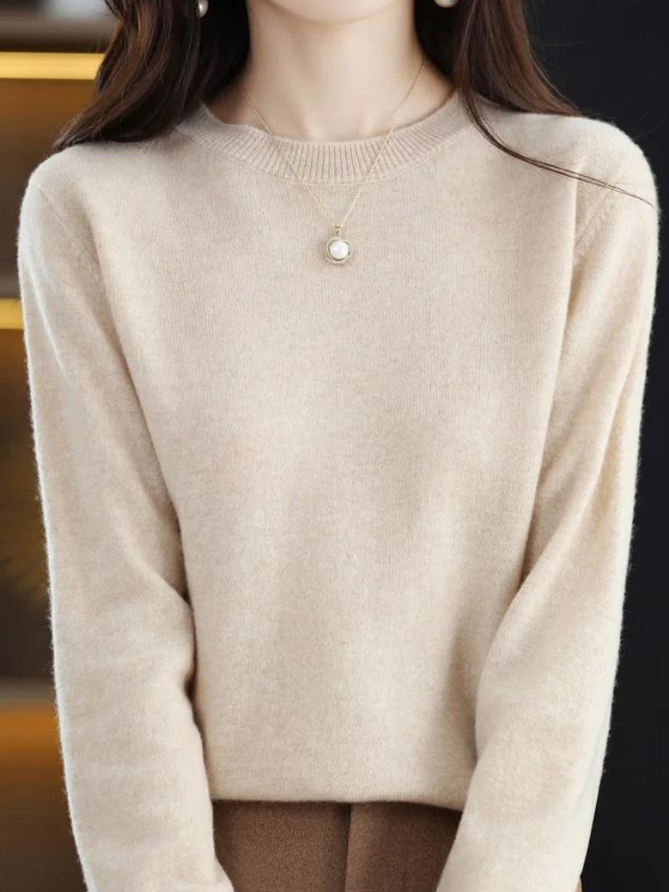 Crew Neck Sweater for Women - Fitted - Image 1