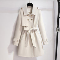 Belted Trench Coat for Women - Long Sleeve - Image 1