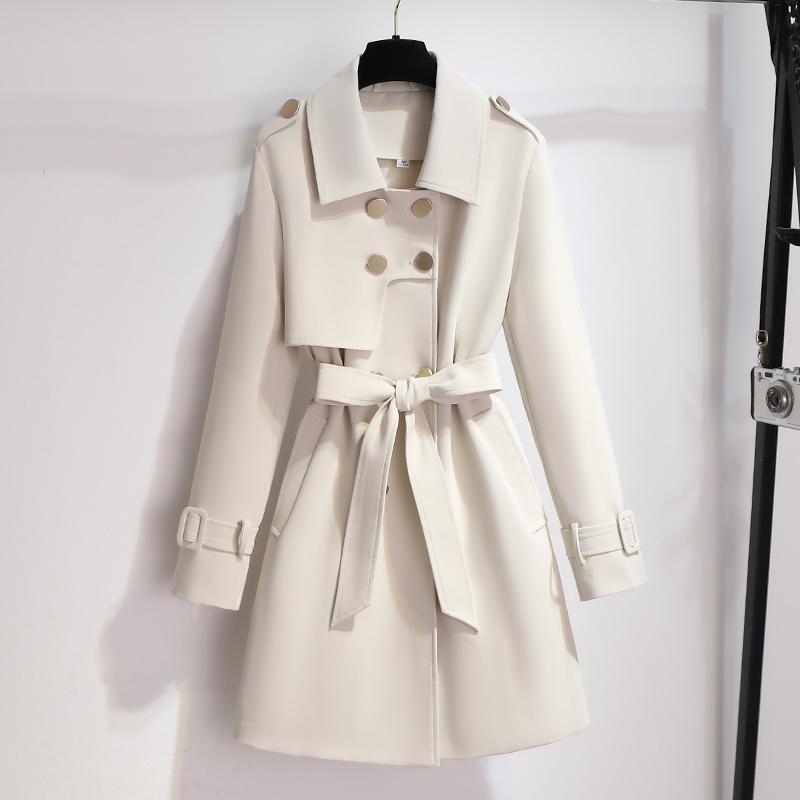 Belted Trench Coat for Women - Long Sleeve - Image 1