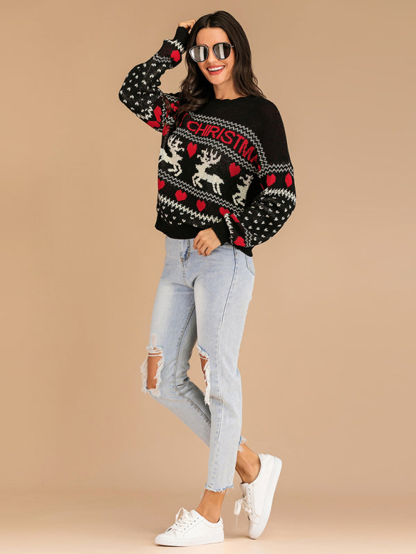 Crewneck Sweater for Women - Reindeer - Image 2