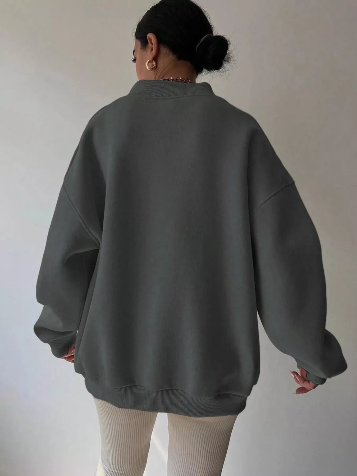 Oversized Pullover Sweater for Women - Drop Shoulder - Image 26