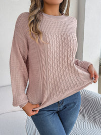 Cable Knit Pullover Sweater for Women - Relaxed - Image 1