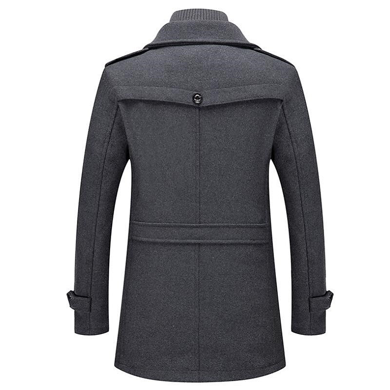 Pea Coat Overcoat for Men - Notch Lapel - Image 2