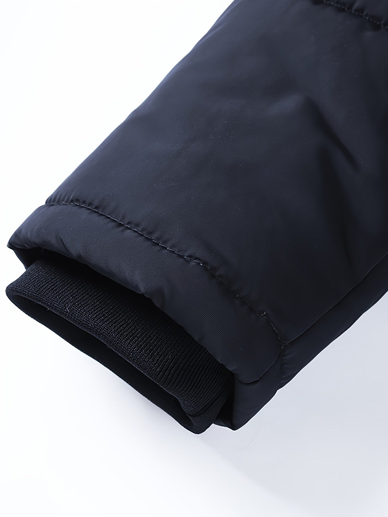 Puffer Hooded Jacket for Men - Faux Fur Hood - Image 7