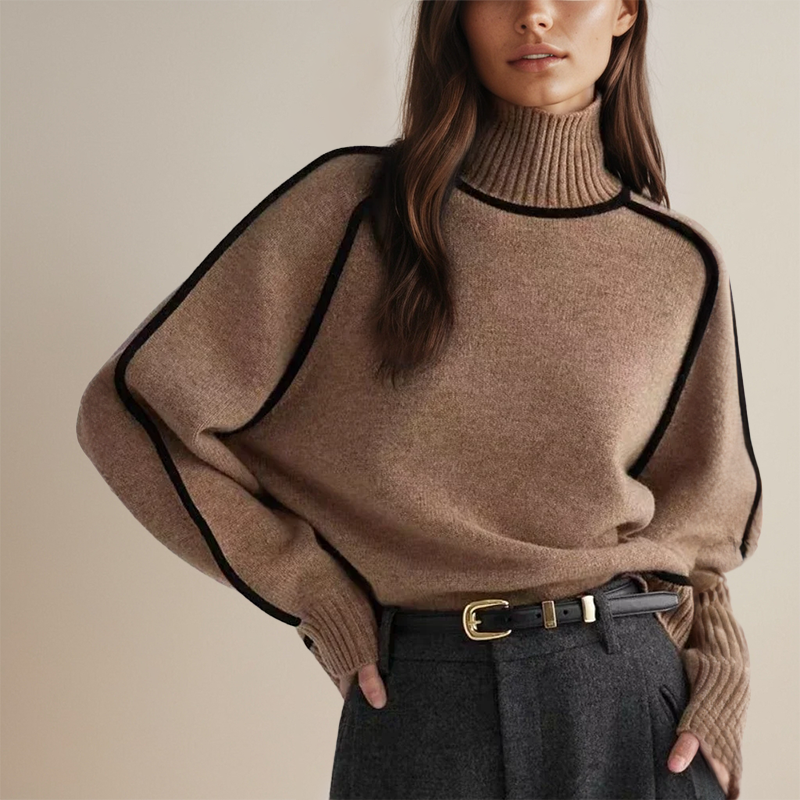 Turtleneck Sweater for Women - Long Sleeve - Image 4