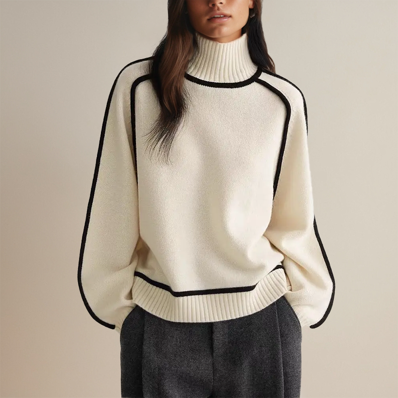 Turtleneck Sweater for Women - Long Sleeve - Image 6