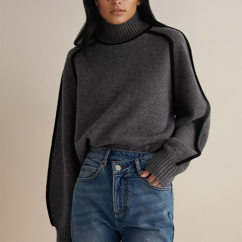 Turtleneck Sweater for Women - Long Sleeve - Image 5