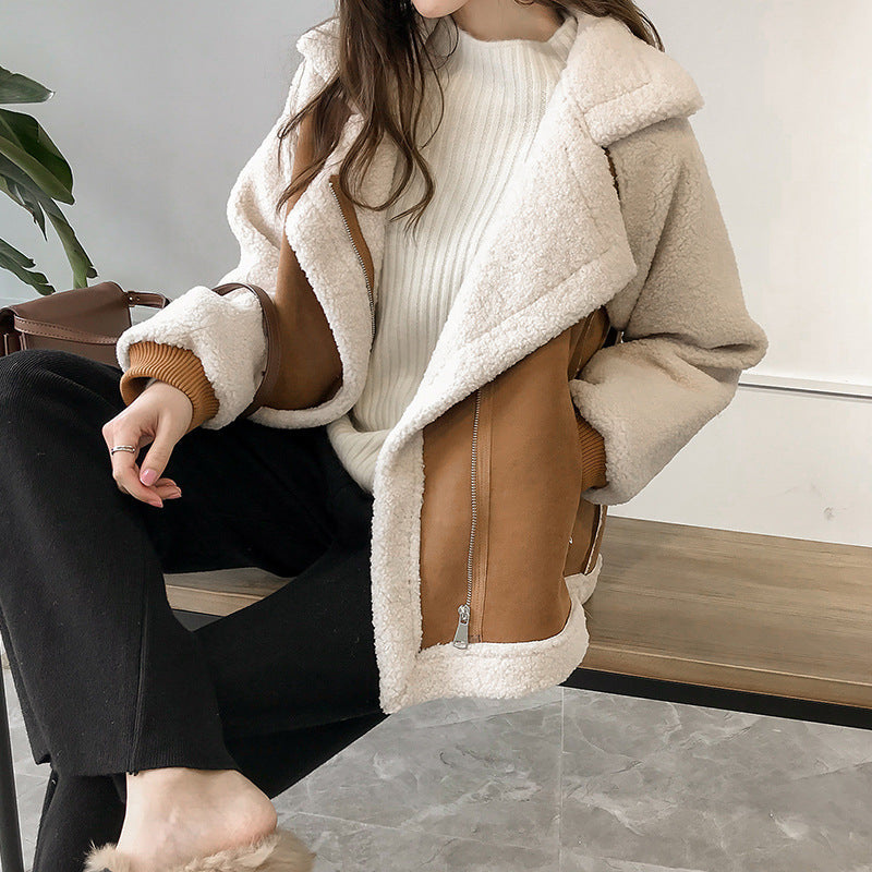 Sherpa Aviator Jacket for Women - Full Zip Closure - Image 1