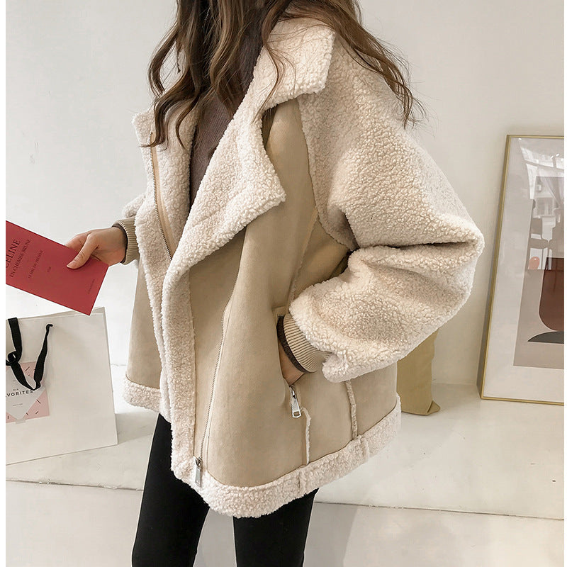 Sherpa Aviator Jacket for Women - Full Zip Closure - Image 4