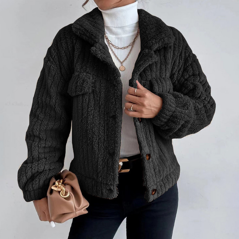 Fleece Jacket for Women - Button Front - Image 1