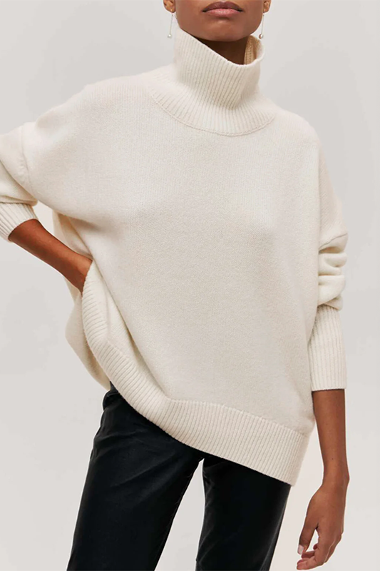 Oversized Turtleneck Sweater for Women - Long Sleeve - Image 7