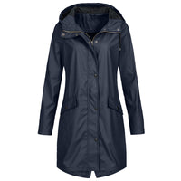 Hooded Coat for Women - Button Front - Image 1