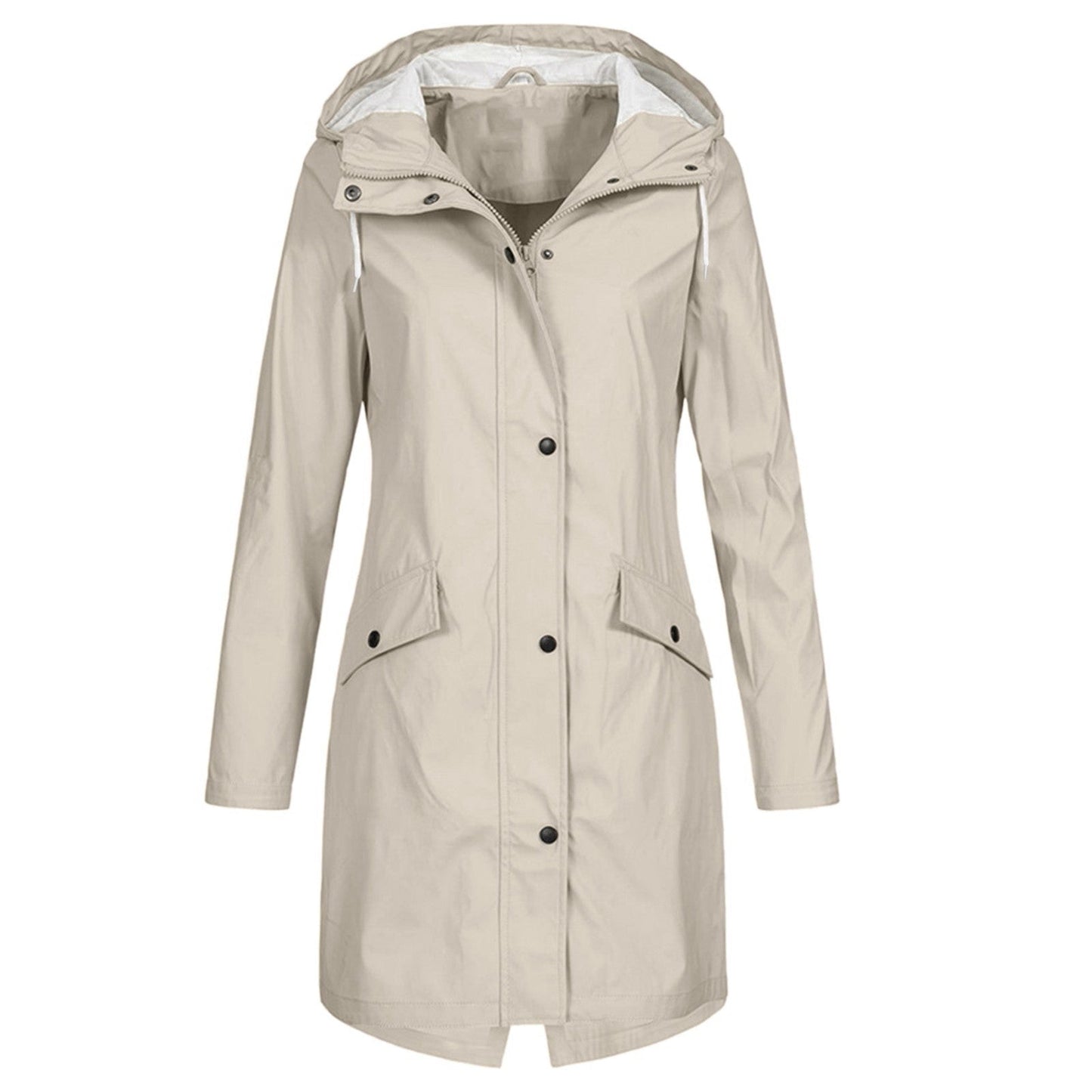 Hooded Anorak Coat for Women - Pocket Detail - Image 2