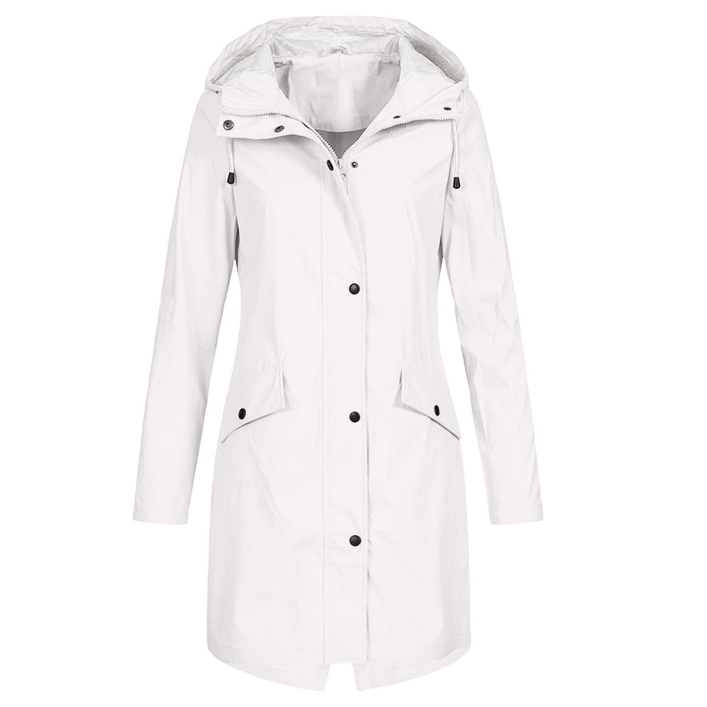 Hooded Anorak Coat for Women - Pocket Detail - Image 5