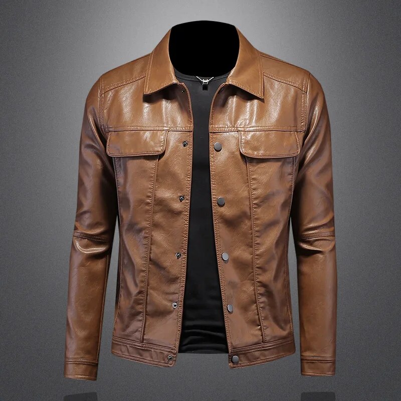 Button-Down Jacket for Men - Chest Pockets - Image 1