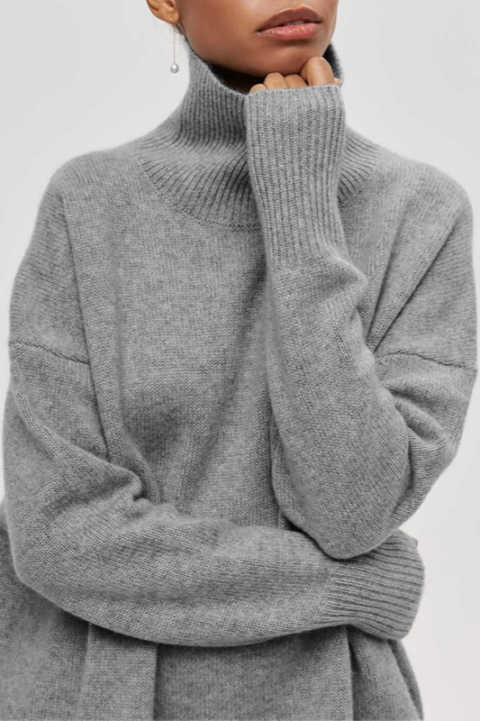 Oversized Turtleneck Sweater for Women - Long Sleeve - Image 6