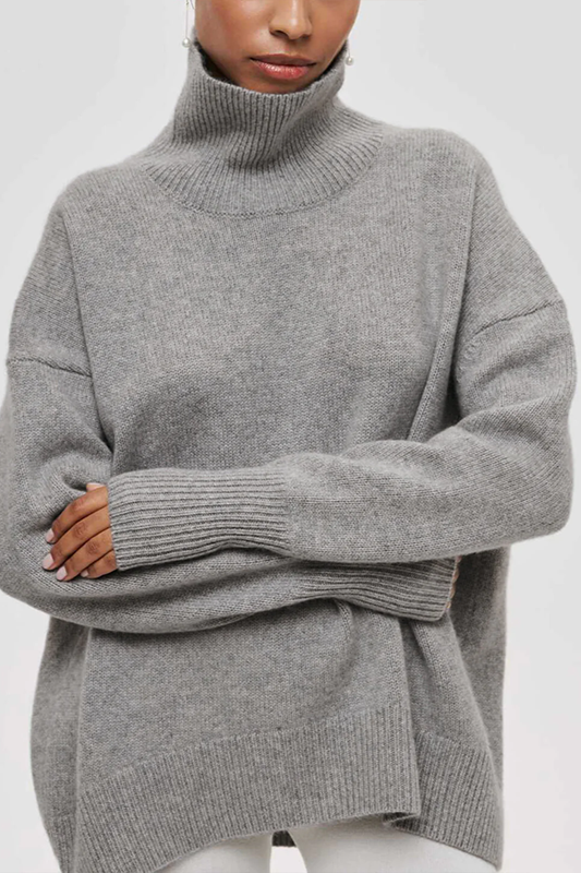 Oversized Turtleneck Sweater for Women - Long Sleeve - Image 5
