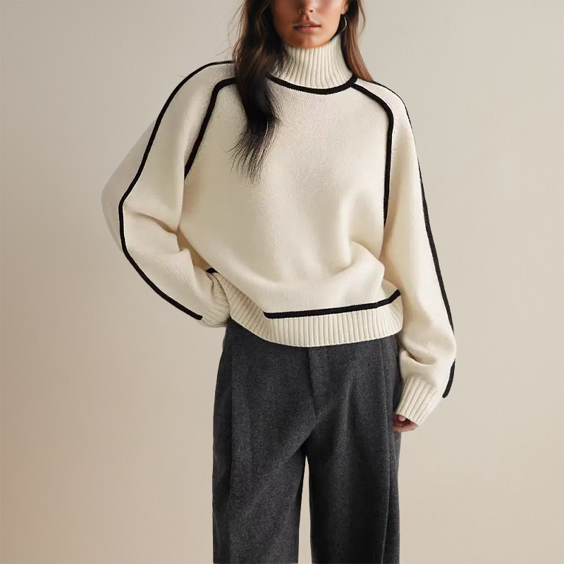 Turtleneck Sweater for Women - Long Sleeve - Image 1