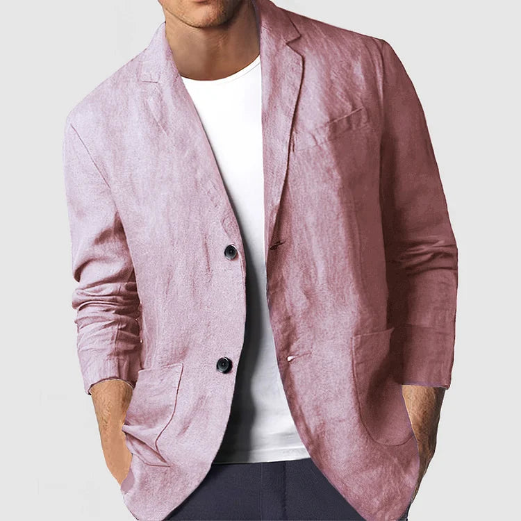 Casual Blazer Jacket for Men - Patch Pockets - Image 4