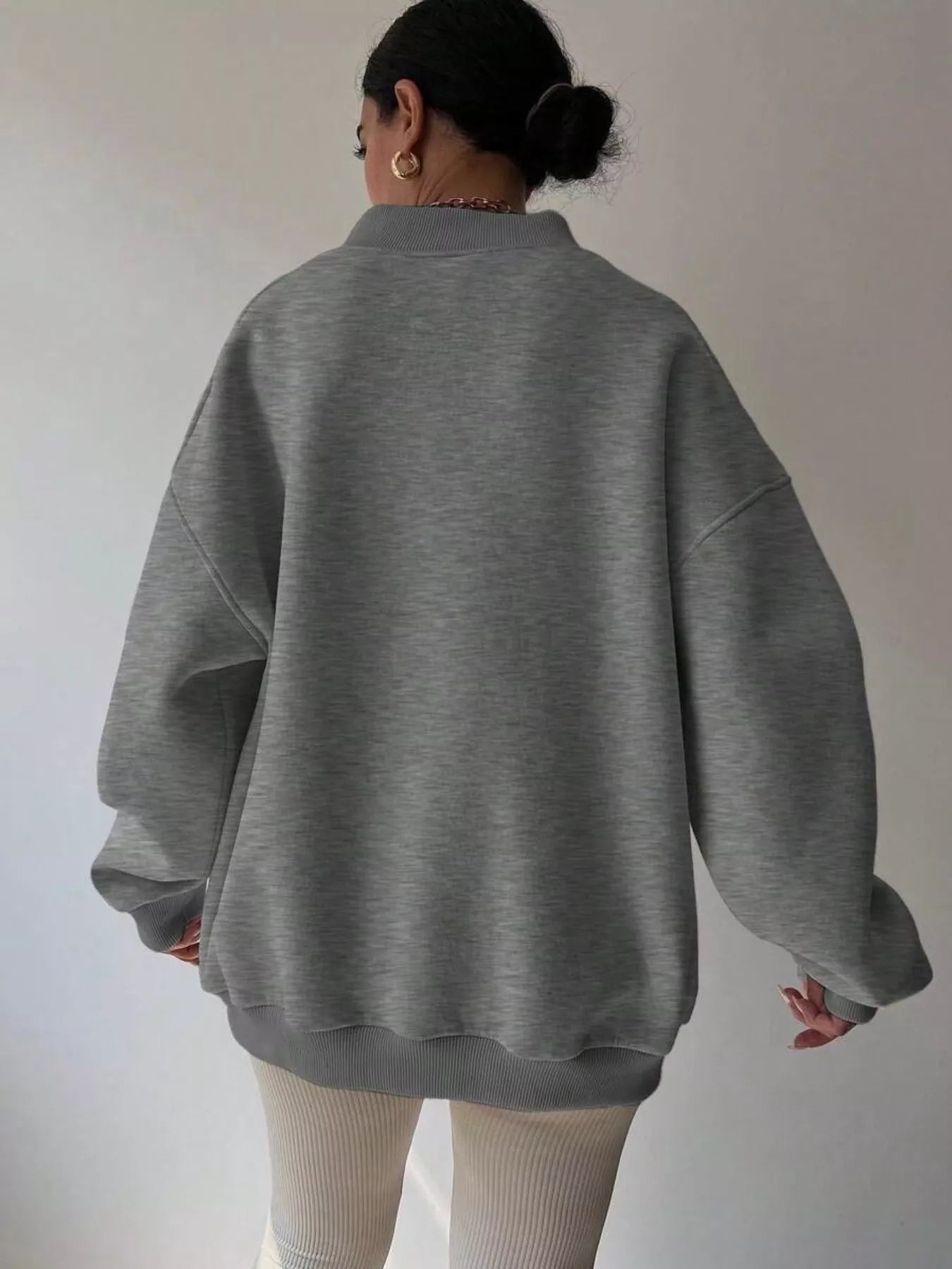 Oversized Pullover Sweater for Women - Drop Shoulder - Image 11