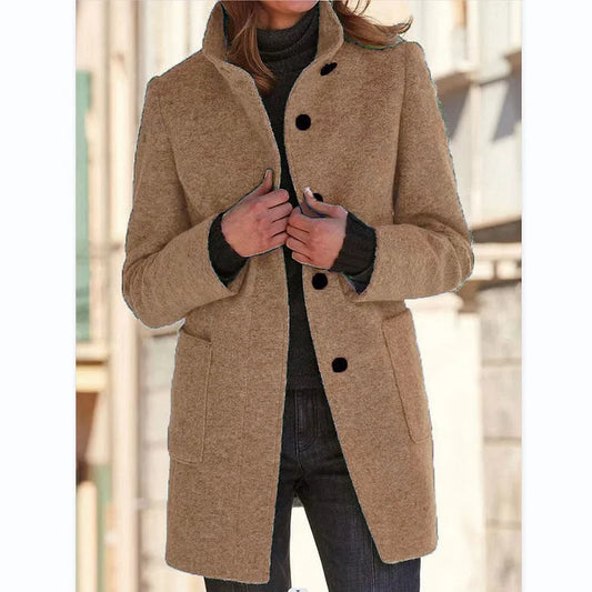 Button-Front Coat for Women - A-Line - Image 1