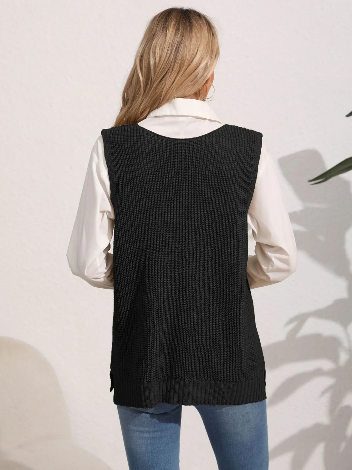 Sweater Vest for Women - Pocket Vest - Image 5