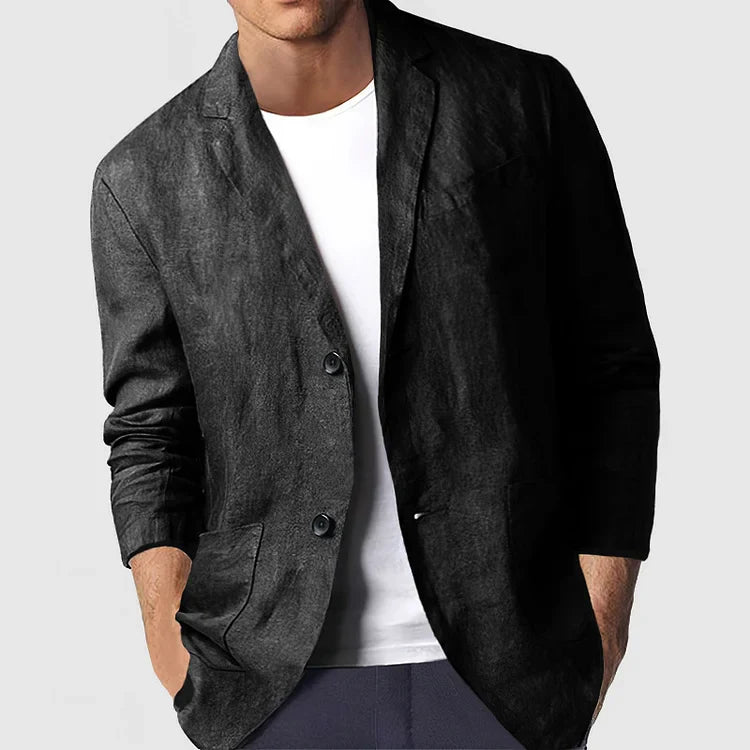 Casual Blazer Jacket for Men - Patch Pockets - Image 6