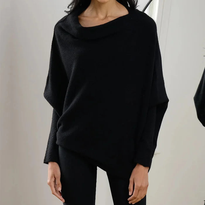 Oversized Boat Neck Sweater for Women - Long Sleeve - Image 4