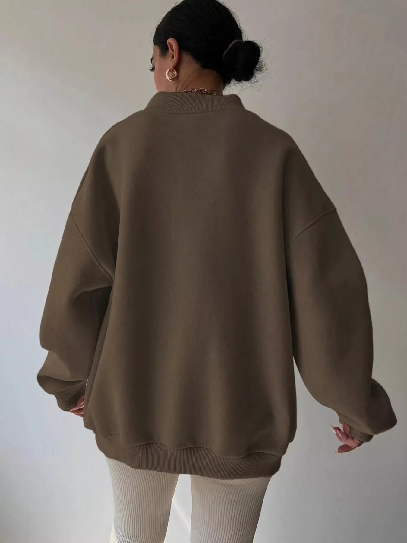 Oversized Pullover Sweater for Women - Drop Shoulder - Image 8