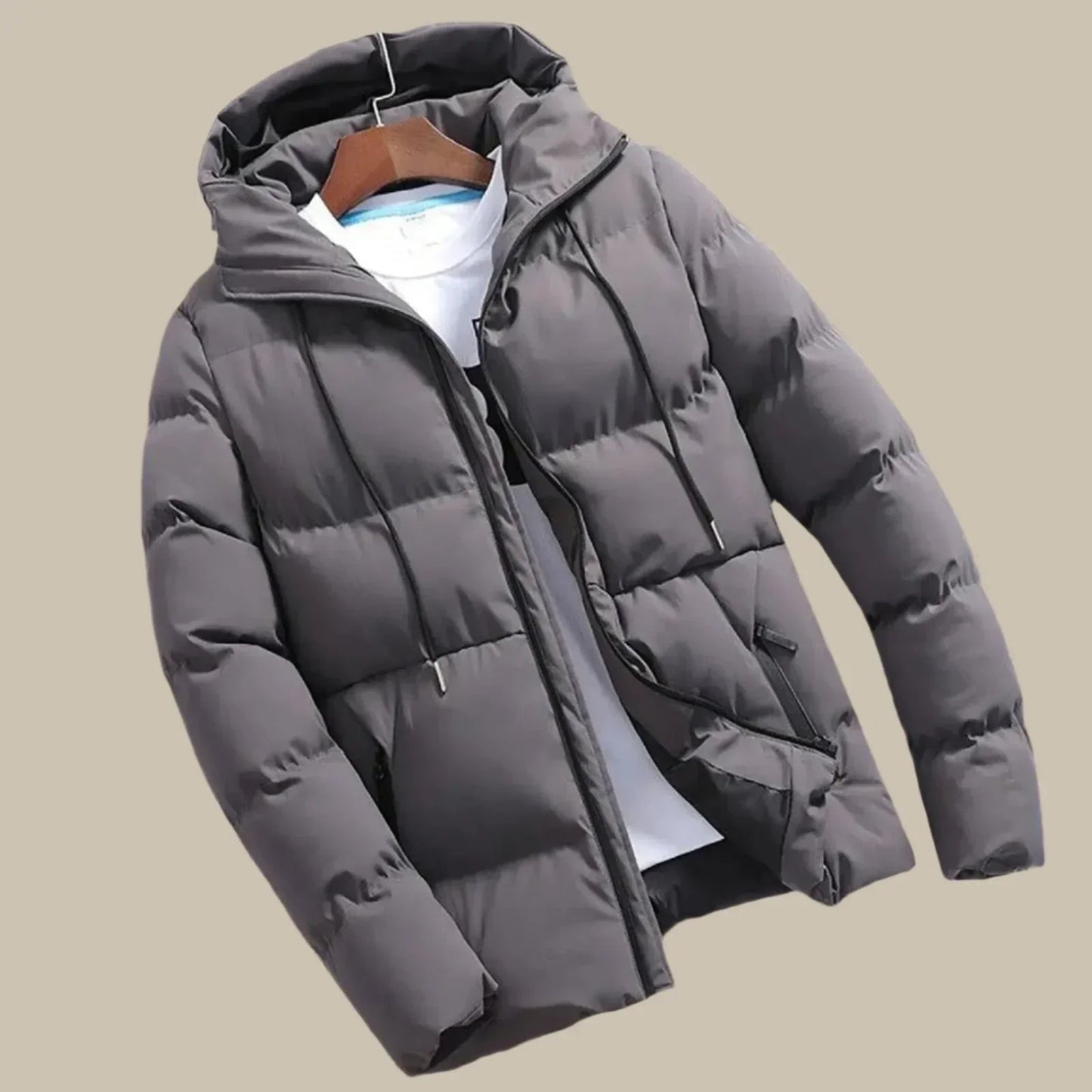 Puffer Jacket for Men - Hooded - Image 2