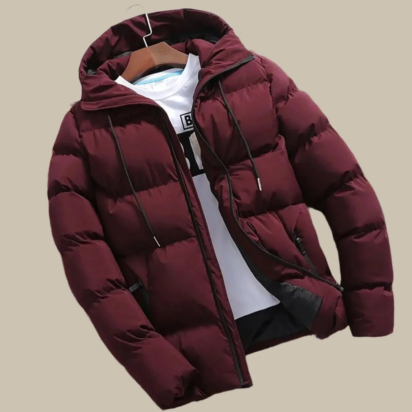 Puffer Jacket for Men - Hooded - Image 4