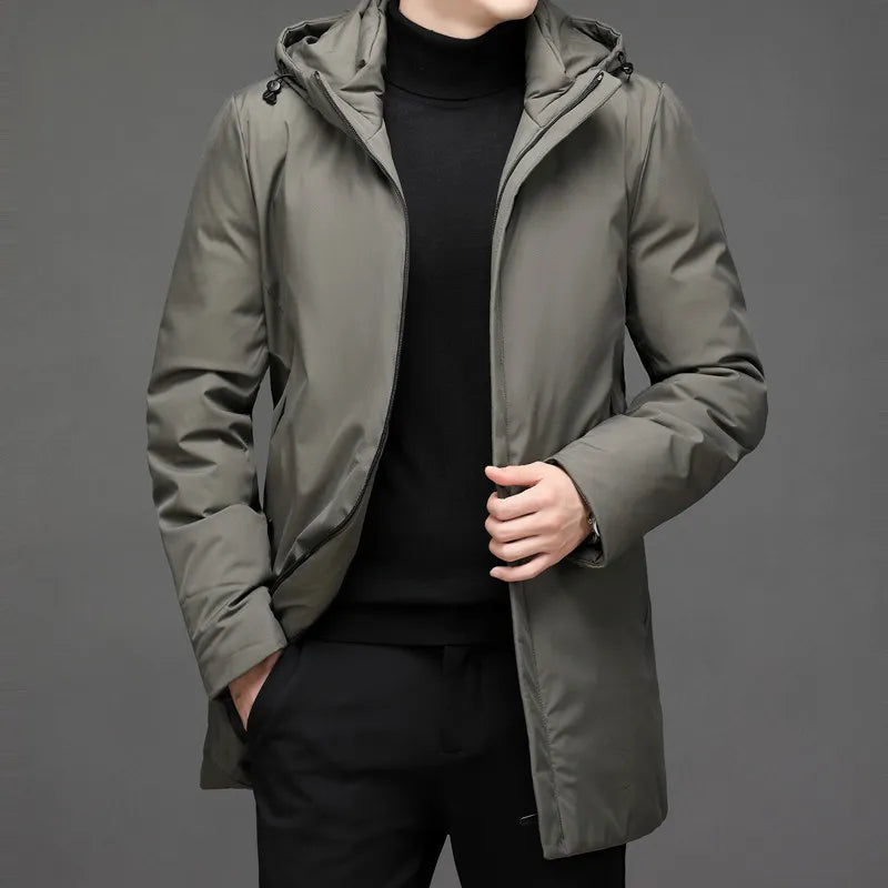 Hooded Zip-Up Jacket for Men - Adjustable Hood - Image 2