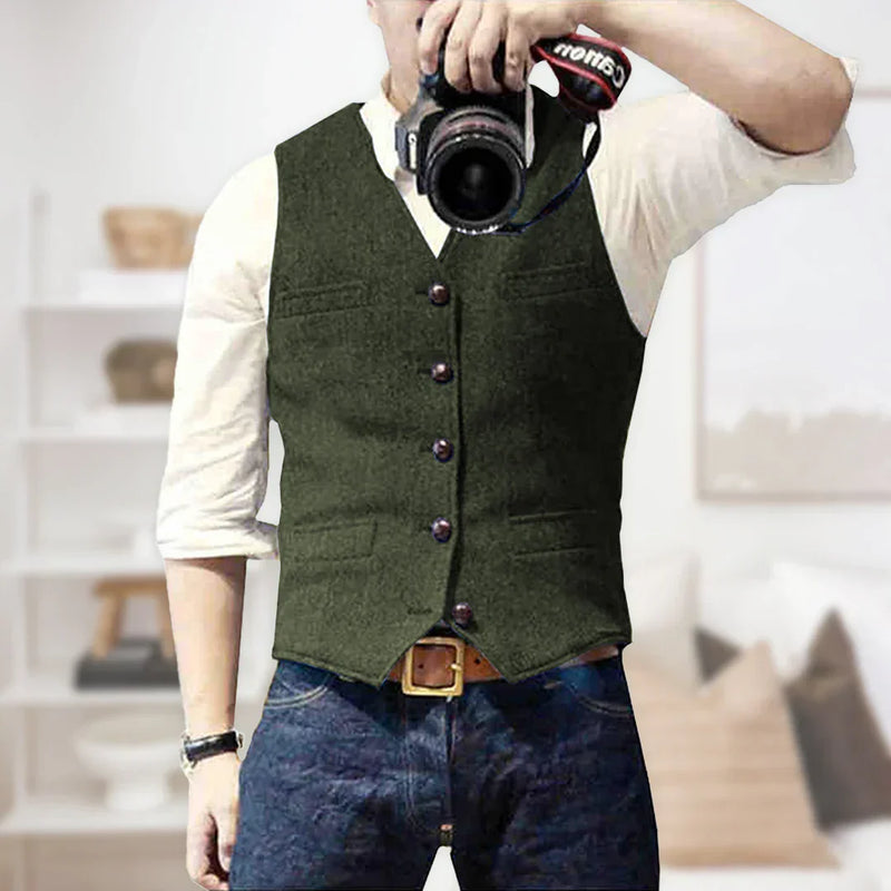 Button-Down Vest Jacket for Men - Slim Fit - Image 6