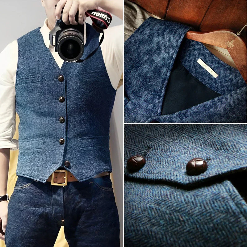 Button-Down Vest Jacket for Men - Slim Fit - Image 2
