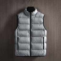 Quilted Puffer Vest for Men - Stand Collar - Image 1