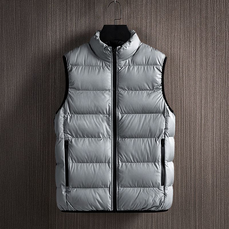 Quilted Puffer Vest for Men - Stand Collar - Image 1