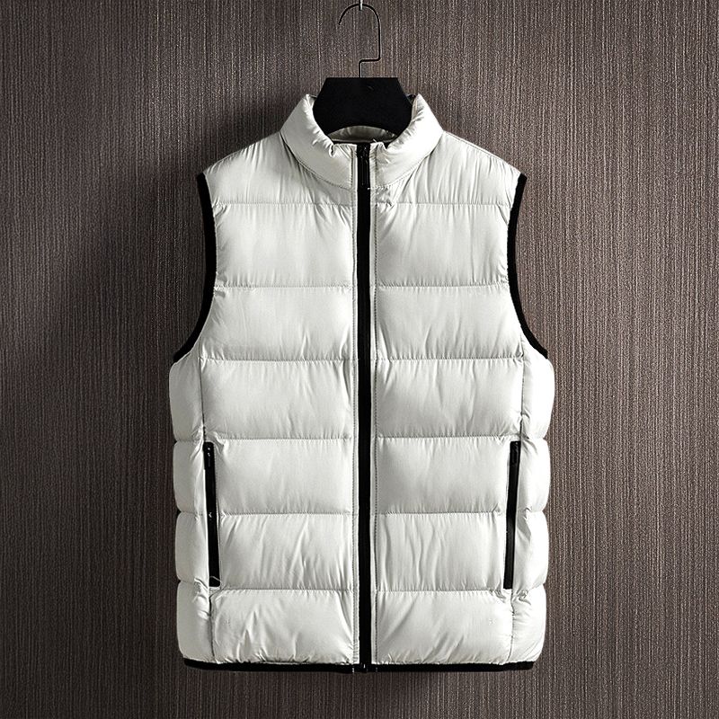 Quilted Puffer Vest for Men - Stand Collar - Image 1