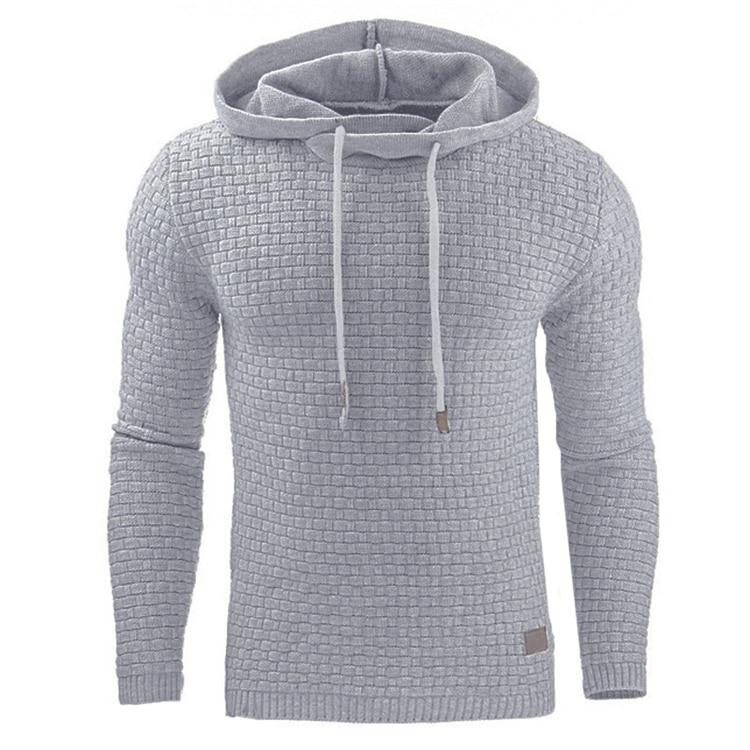 Textured Knit Hoodie for Men - Slim Fit - Image 5