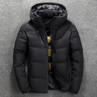 Hooded Puffer Jacket for Men - Zip-Up - Image 1