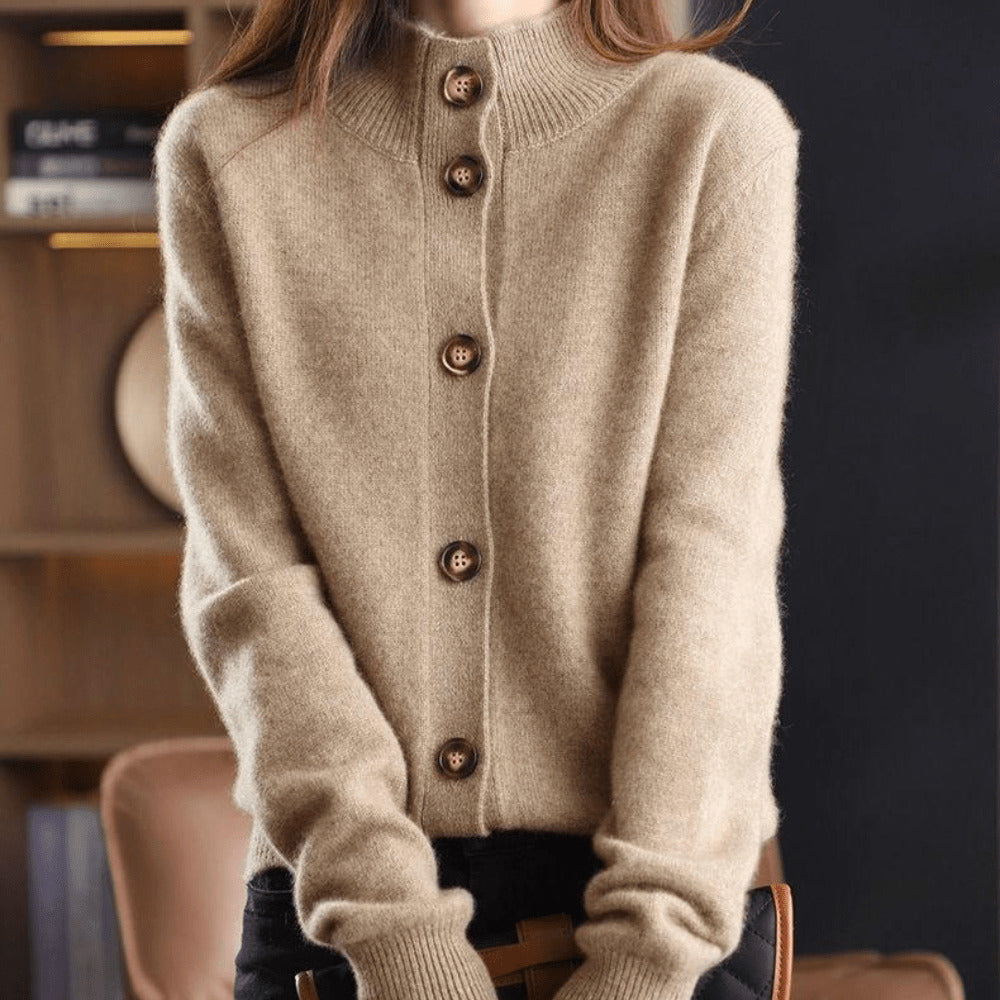 Button-Down Sweater Cardigan for Women - Long Sleeve - Image 5