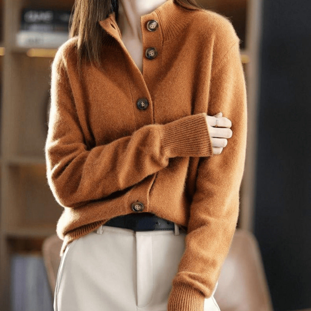 Button-Down Sweater Cardigan for Women - Long Sleeve - Image 7