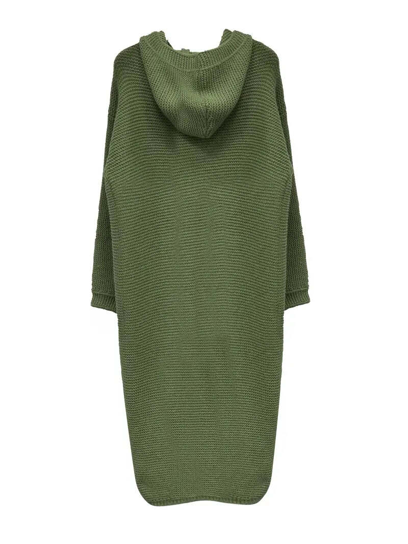 Hooded Cardigan Coat for Women - Button Front - Image 4